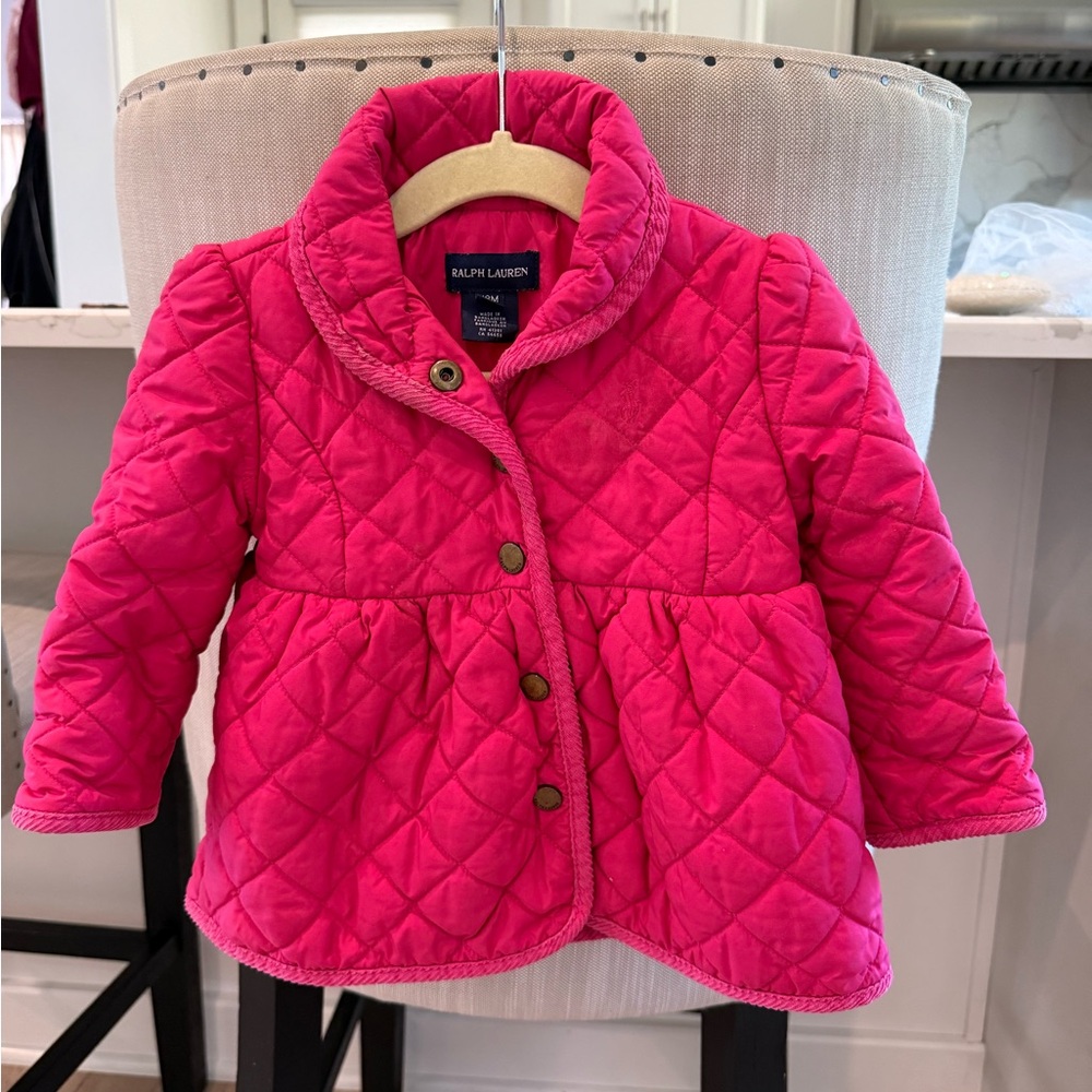 Ralph Lauren Fuchsia Quilted Kids Puffer Jacket
